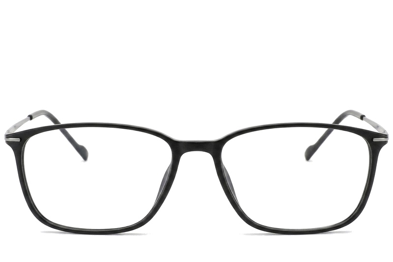 BS2012-1805_Black_Rectangular_Titanium_Glasses_corner-front