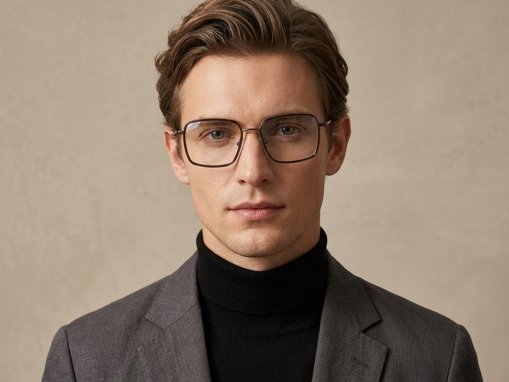 BS2012-1808_Brown_Rectangular_Titanium_Glasses_corner-tryon_male