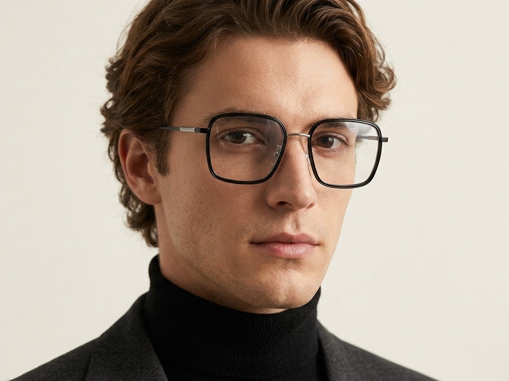 BS2012-1810_Black_Rectangular_Titanium_Glasses_corner-tryon_male