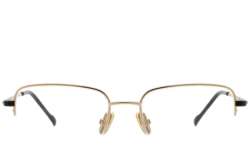 BS2012-1811_Golden_Semi-rimless_Titanium_Glasses_corner-front