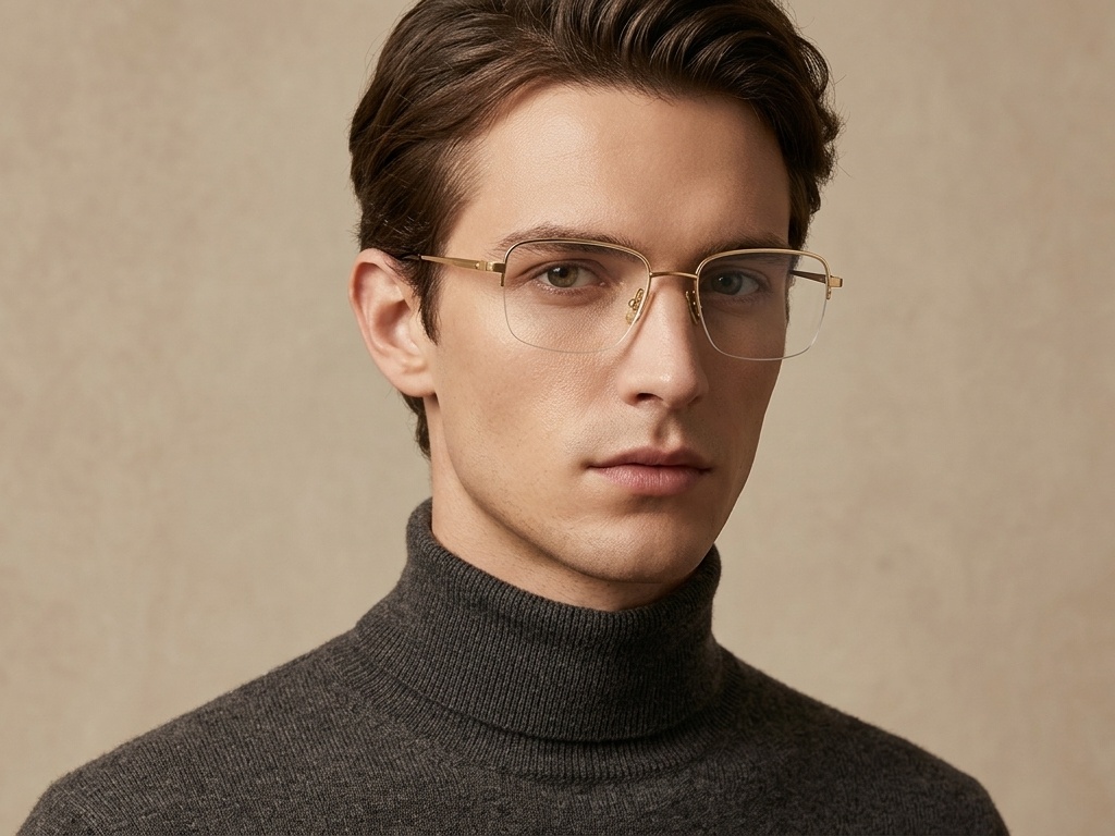 BS2012-1811_Golden_Semi-rimless_Titanium_Glasses_corner-tryon_male