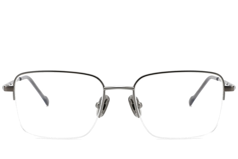 BS2012-1812_Grey_Semi-rimless_Titanium_Glasses_corner-front