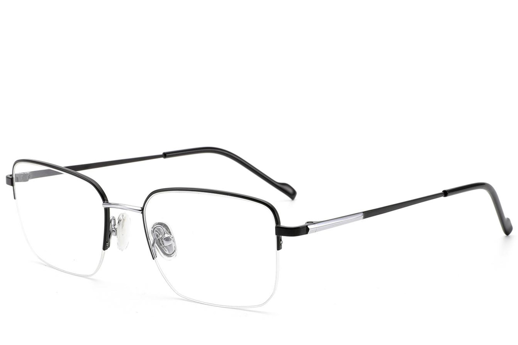 BS2012-1815_Black_Semi-rimless_Titanium_Glasses_corner