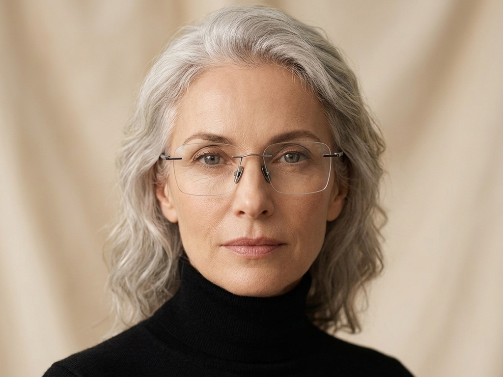 BS2012-1820_Grey_Invisible_Titanium_Glasses_corner-tryon_female