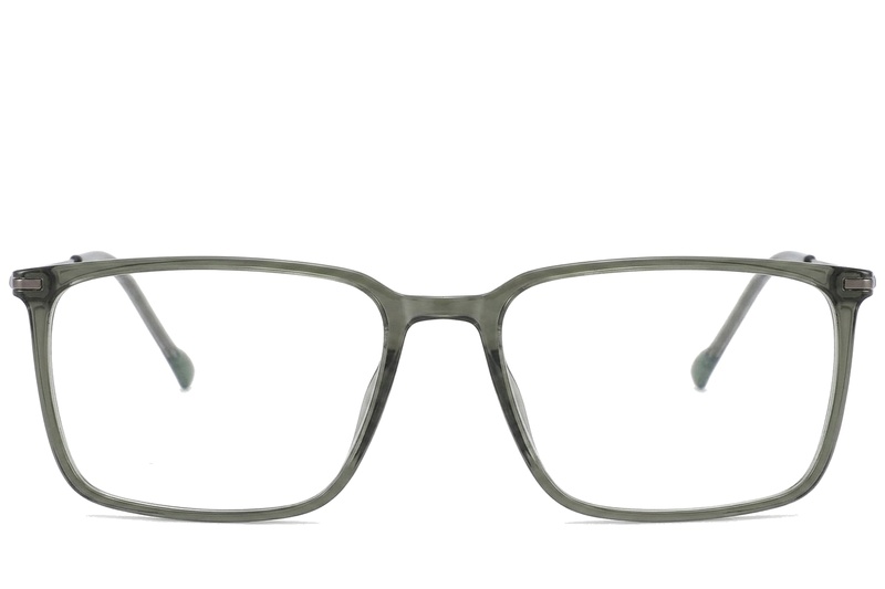 BS2012-1823_Green_Rectangular_Titanium_Glasses_corner-front