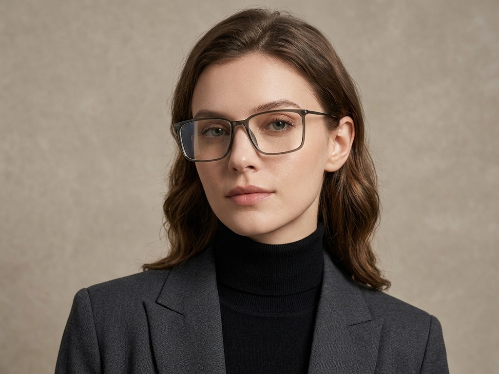 BS2012-1823_Green_Rectangular_Titanium_Glasses_corner-tryon_female