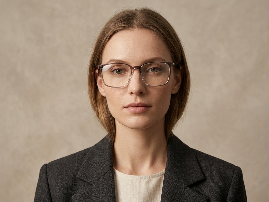 BS2012-1824_Brown_Rectangular_Titanium_Glasses_corner-tryon_female
