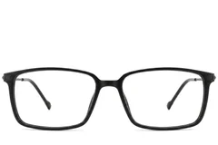 BS2012-1832_Black_Rectangular_Titanium_Glasses_corner-front