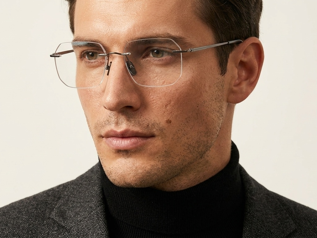 BS2012-1834_Grey_Invisible_Titanium_Glasses_corner-tryon_male