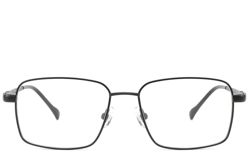 BS2012-1842_Black_Rectangular_Titanium_Glasses_corner-front