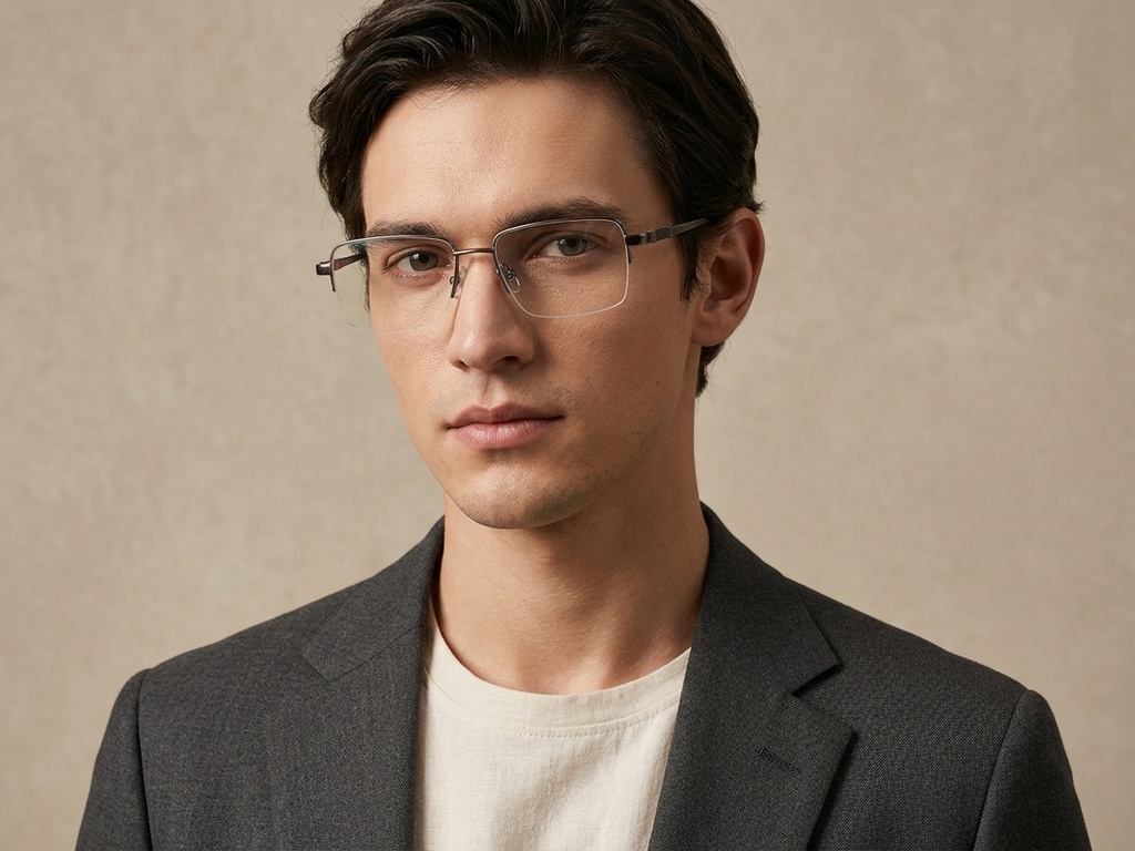 BS2012-1845_Brown_Semi-rimless_Titanium_Glasses_corner-tryon_male