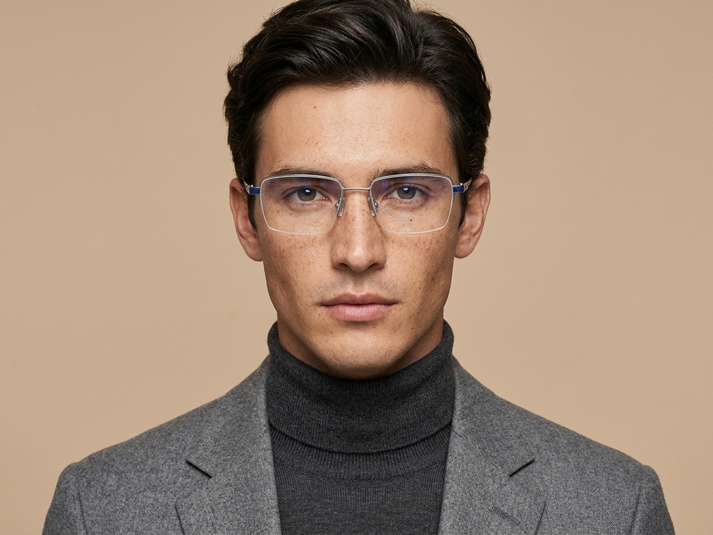 BS2012-1846_Silver_Semi-rimless_Titanium_Glasses-tryon_male