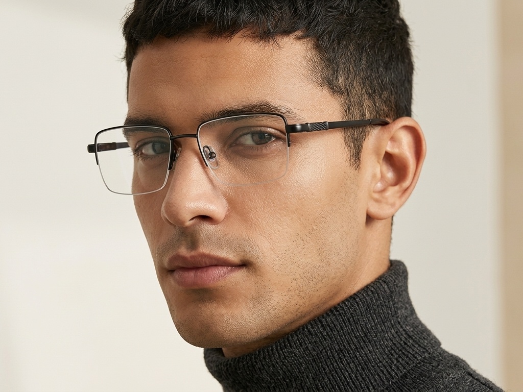 BS2012-1847_Black_Semi-rimless_Titanium_Glasses_corner-tryon_male