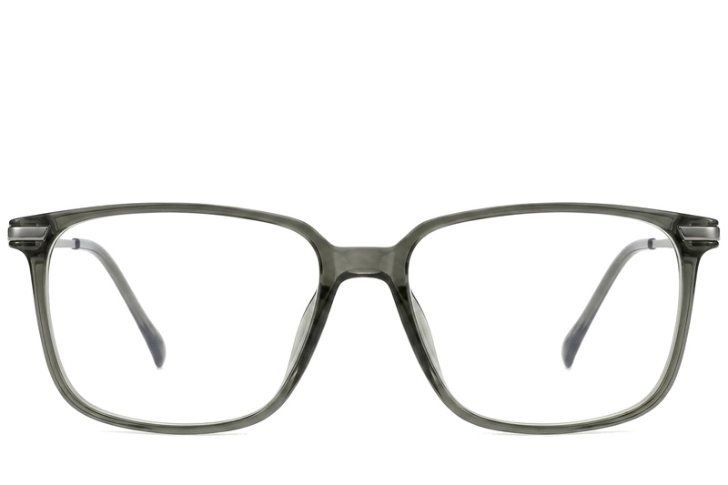 BS2012-1858_Green_Rectangular_Titanium_Glasses_corner-front
