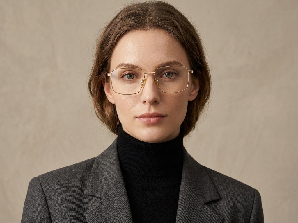 BS2012-1859_Golden_Rectangular_Titanium_Glasses-tryon_female