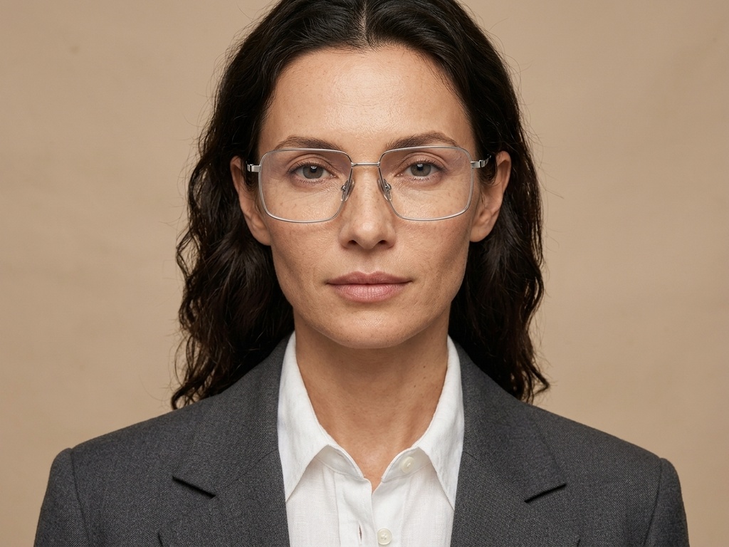 BS2012-1862_Silver_Rectangular_Titanium_Glasses_corner-tryon_female