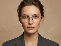BS2012-1865_Grey_Semi-rimless_Titanium_Glasses-tryon_female