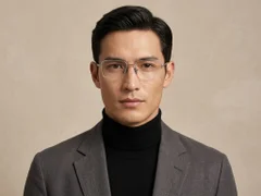 BS2012-1865_Grey_Semi-rimless_Titanium_Glasses-tryon_male