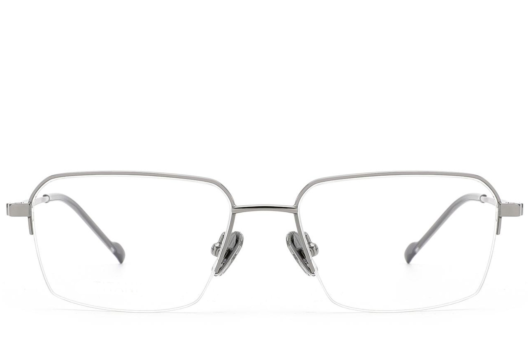 BS2012-1865_Grey_Semi-rimless_Titanium_Glasses_front