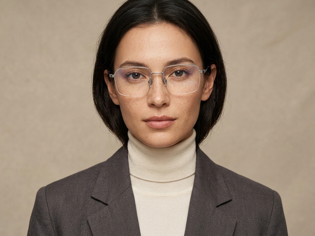 BS2012-1867_Silver_Semi-rimless_Titanium_Glasses_corner-tryon_female