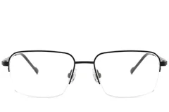 BS2012-1868_Black_Semi-rimless_Titanium_Glasses_corner-front