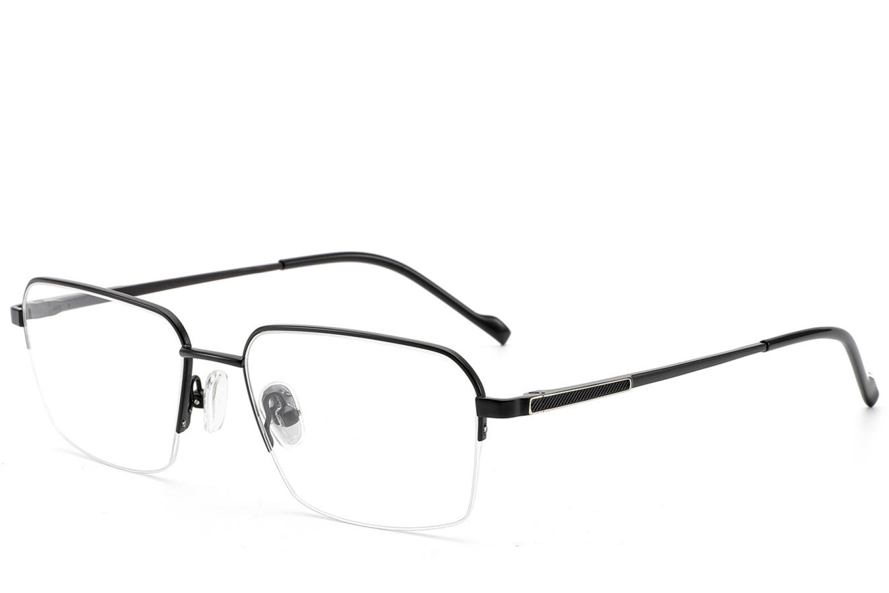 BS2012-1868_Black_Semi-rimless_Titanium_Glasses_corner