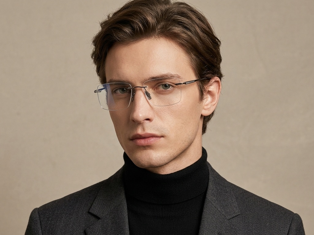 BS2012-1870_Grey_Rectangular_Titanium_Glasses_corner-tryon_male