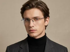 BS2012-1870_Grey_Rectangular_Titanium_Glasses_corner-tryon_male