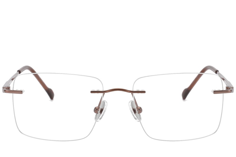 BS2012-1871_Brown_Rectangular_Titanium_Glasses_corner-front