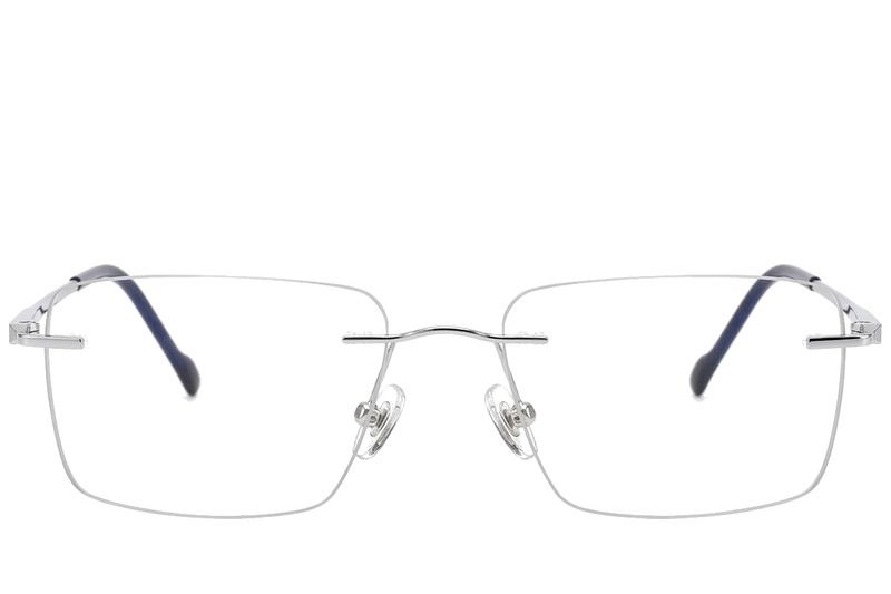 BS2012-1872_Silver_Rectangular_Titanium_Glasses_corner-front