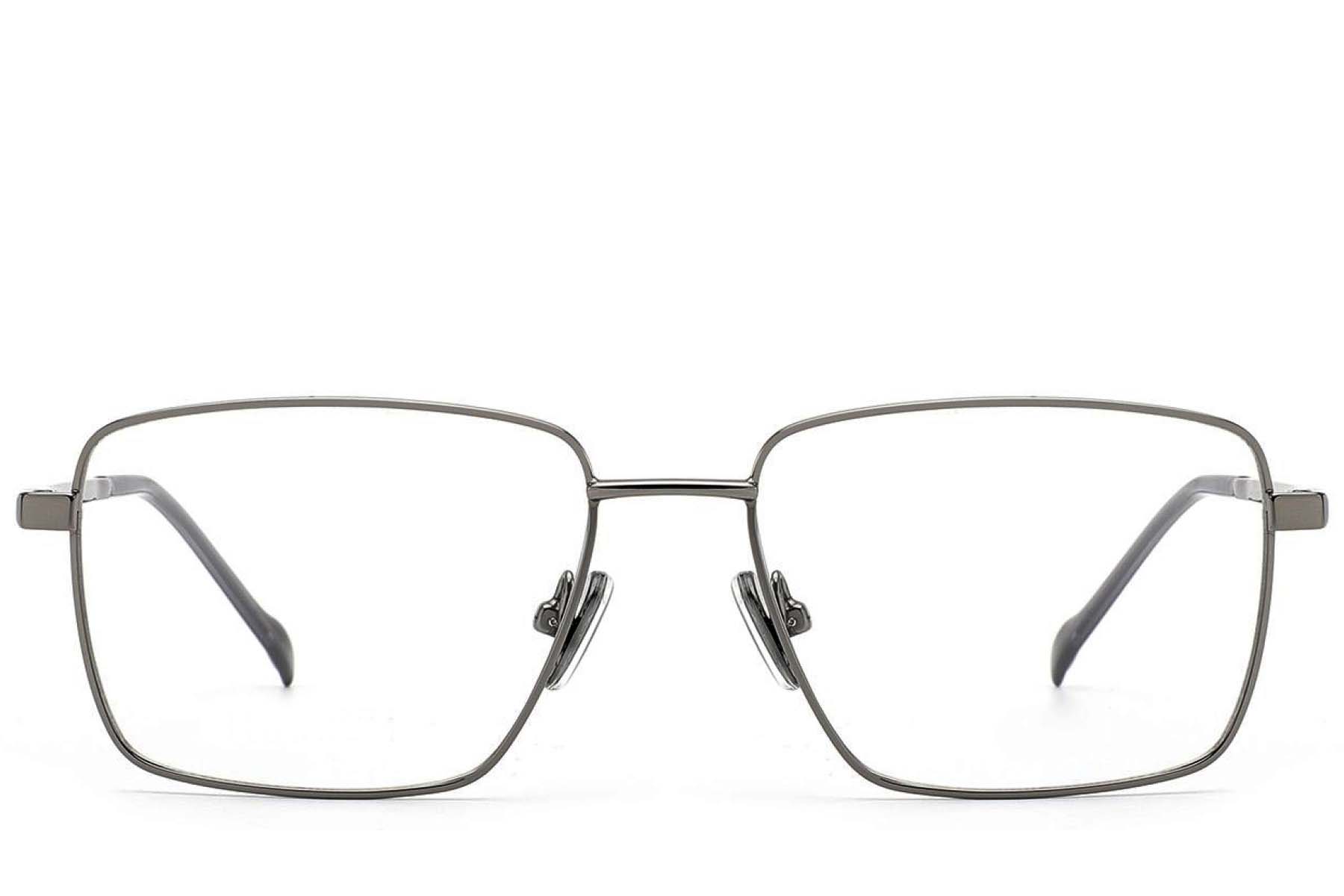 BS2012-1875_Grey_Rectangular_Titanium_Glasses_front