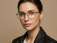 BS2012-1876_Brown_Rectangular_Titanium_Glasses_corner-tryon_female