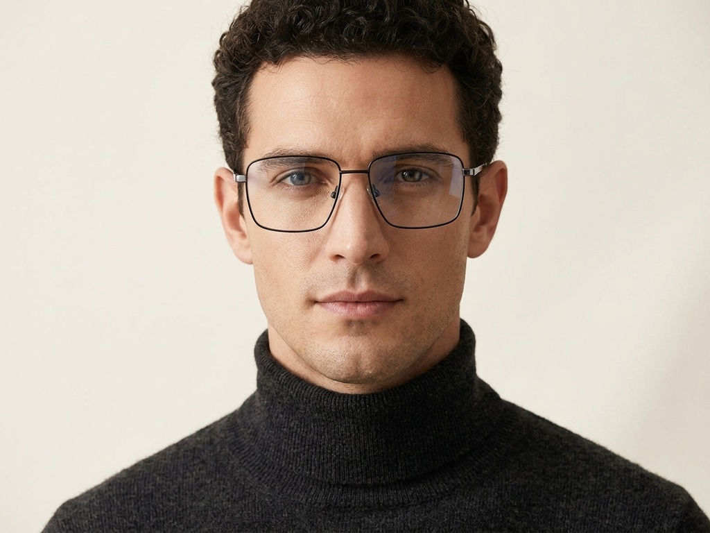 BS2012-1878_Black_Rectangular_Titanium_Glasses_corner-tryon_male