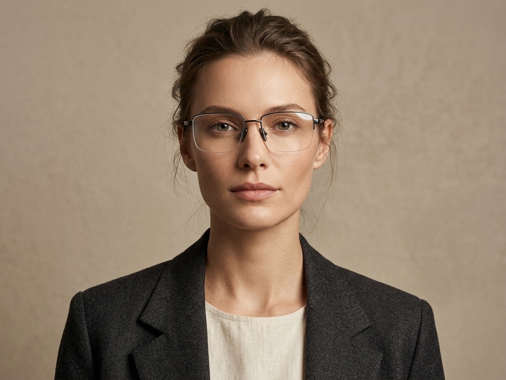 BS2012-1880_Grey_Semi-rimless_Titanium_Glasses_corner-tryon_female