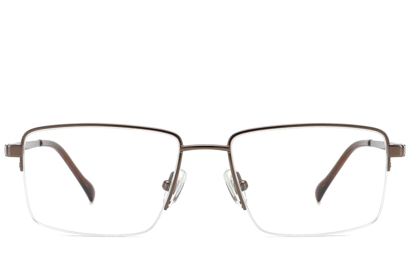 BS2012-1881_Brown_Semi-rimless_Titanium_Glasses_corner-front