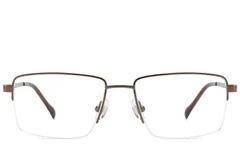 BS2012-1881_Brown_Semi-rimless_Titanium_Glasses_corner-front