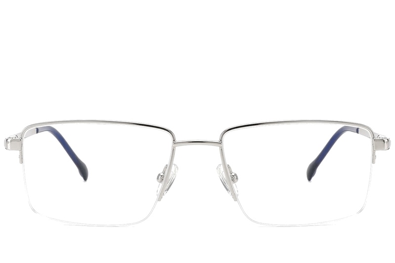BS2012-1882_Silver_Semi-rimless_Titanium_Glasses_corner-front
