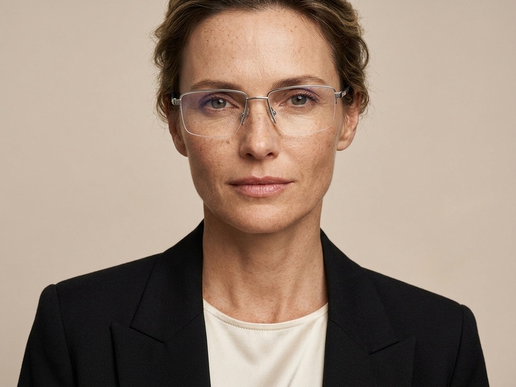 BS2012-1882_Silver_Semi-rimless_Titanium_Glasses_corner-tryon_female