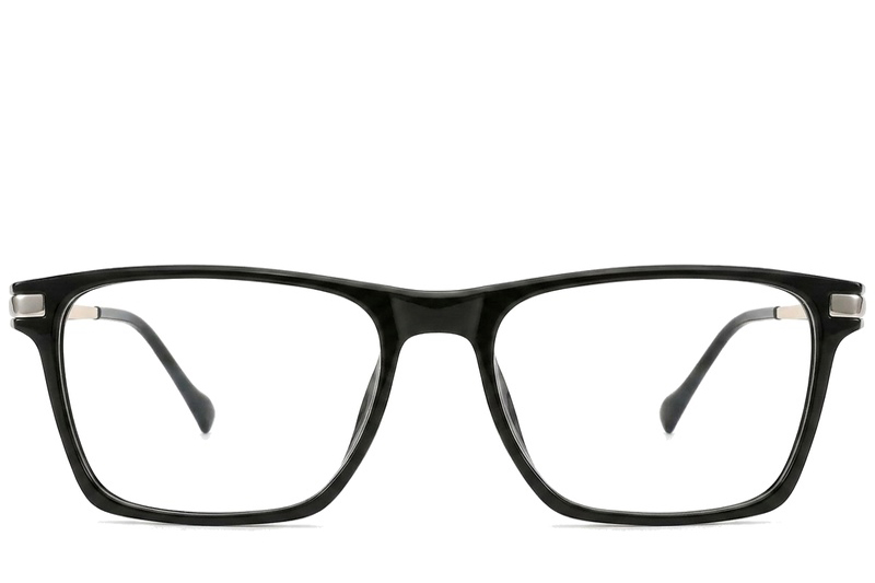 BS2012-1889_Black_Rectangular_Titanium_Glasses_corner-front