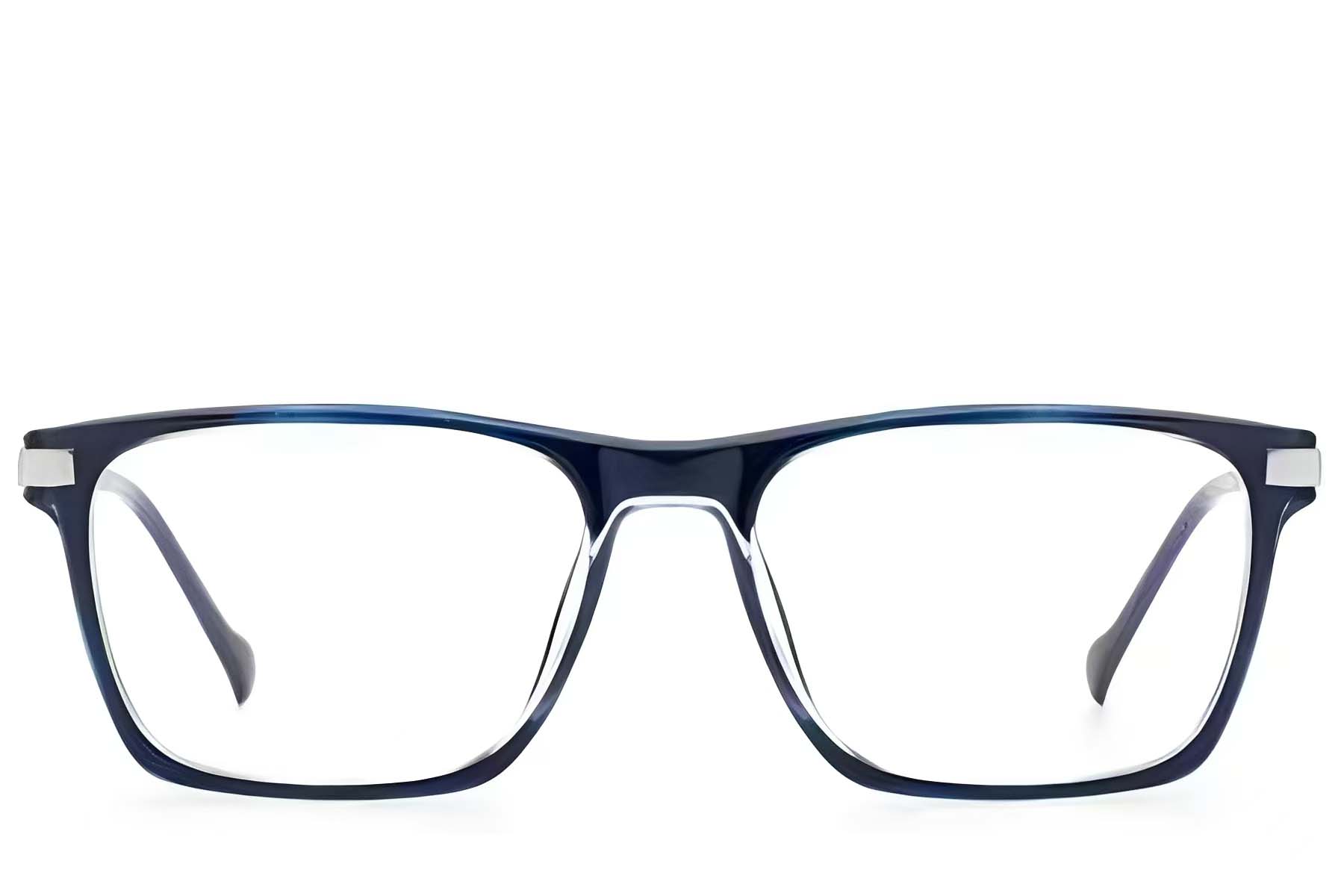 BS2012-1892_Blue_Rectangular_Titanium_Glasses_front