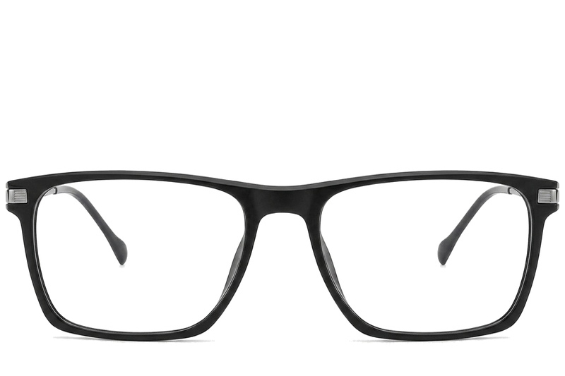 BS2012-1894_Black_Rectangular_Titanium_Glasses_corner-front