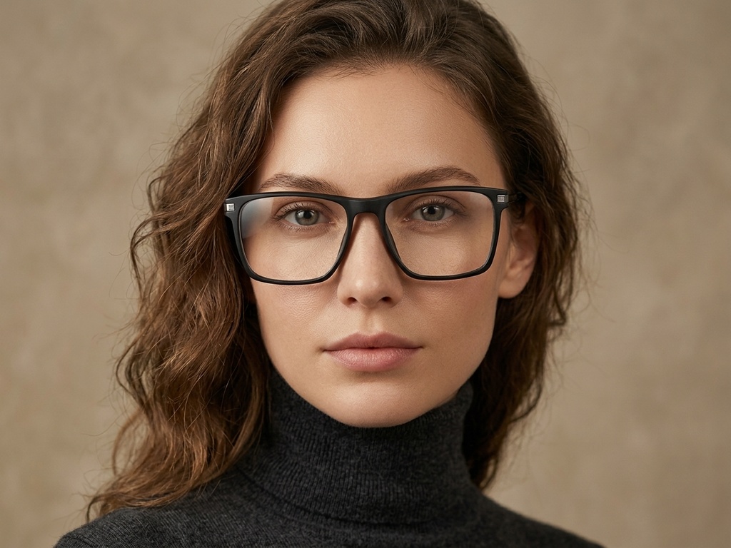 BS2012-1894_Black_Rectangular_Titanium_Glasses_corner-tryon_female