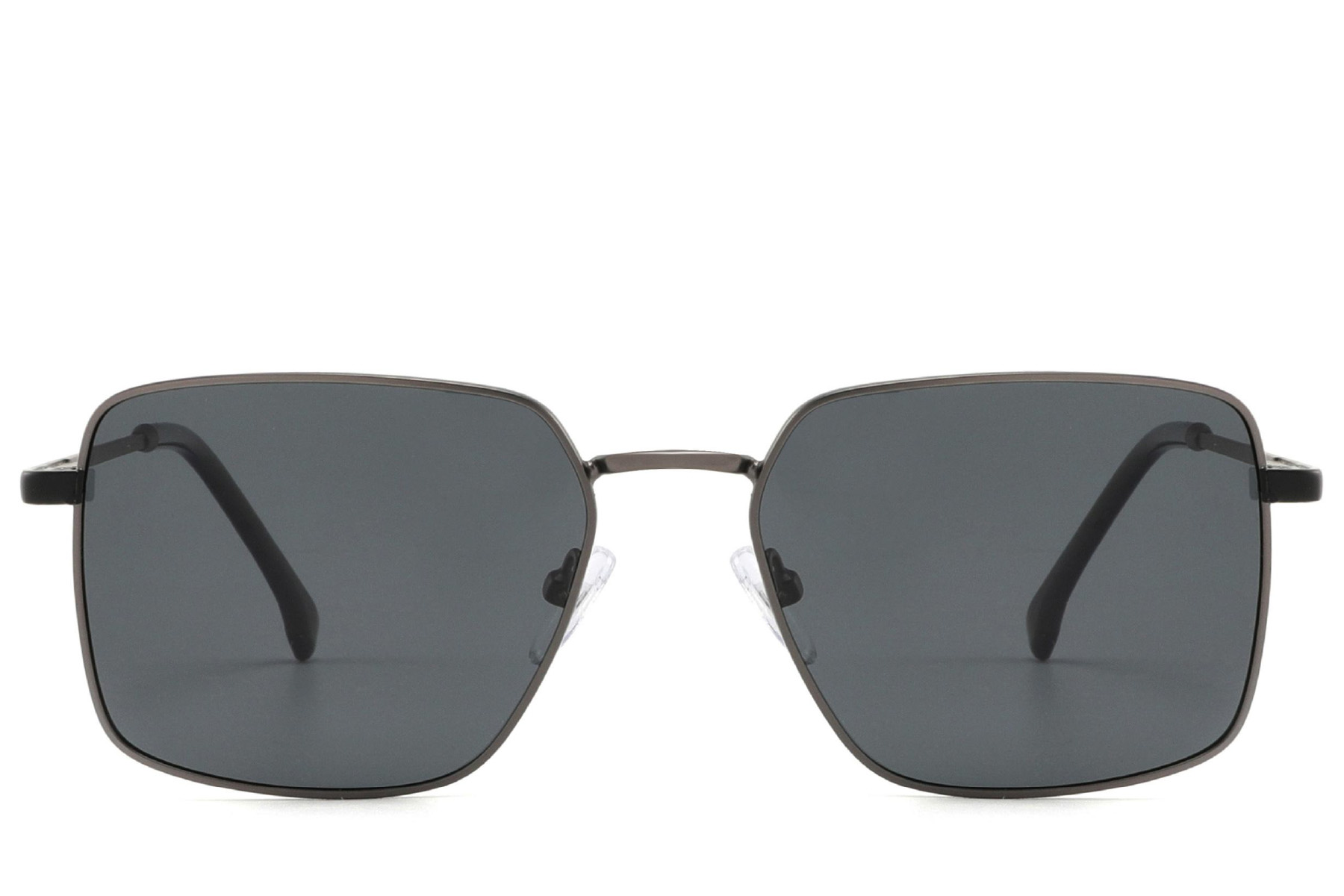 BS2012-1897_Black_Rectangular_Metal_Sunglasses_front