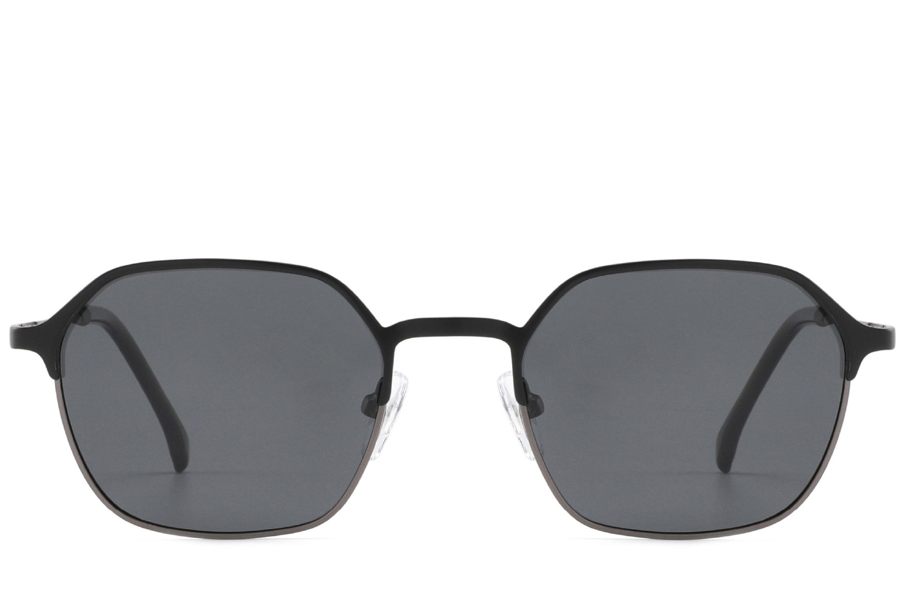 BS2012-1902_Black_Rectangular_Metal_Sunglasses_front