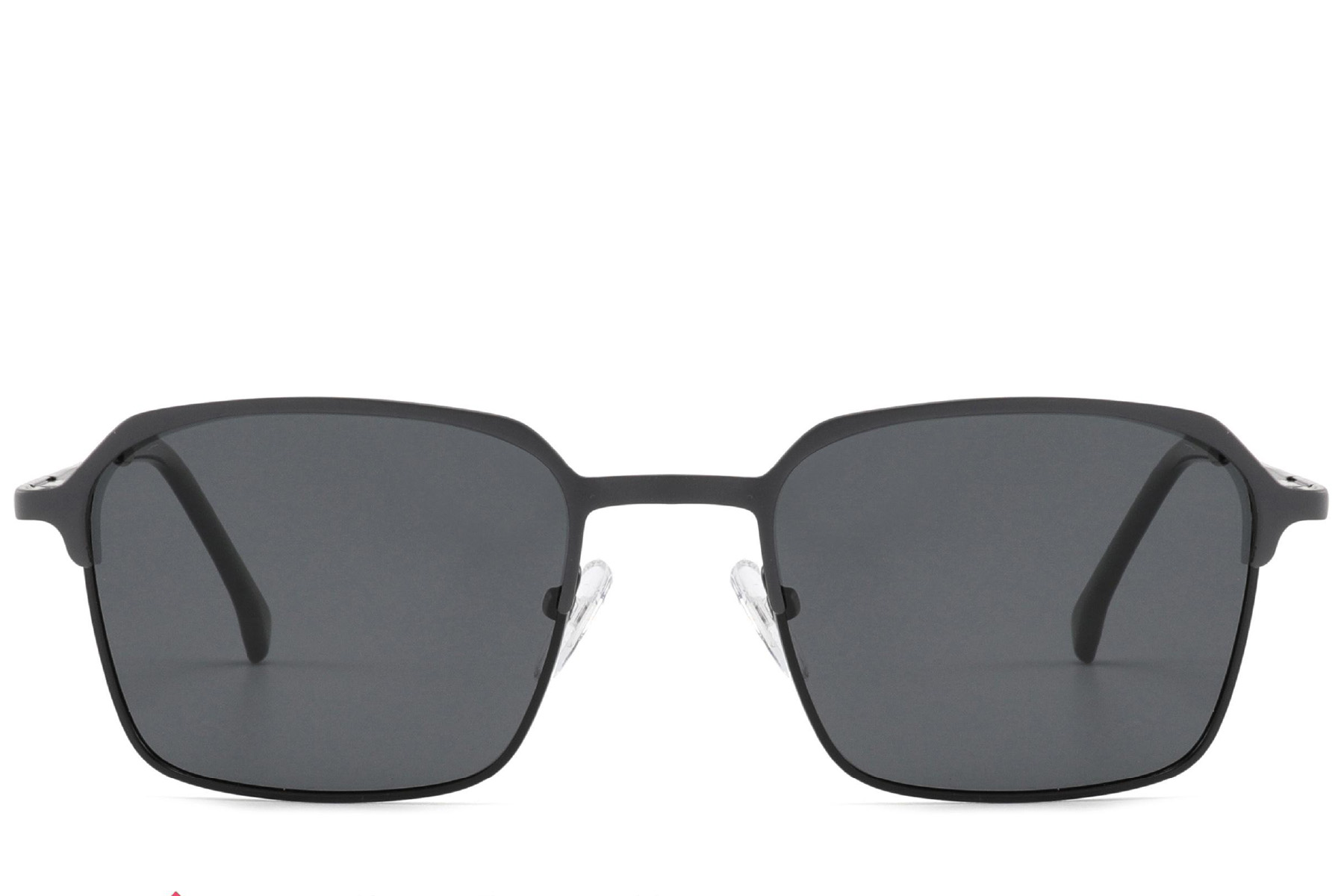 BS2012-1906_Black_Rectangular_Metal_Sunglasses_front