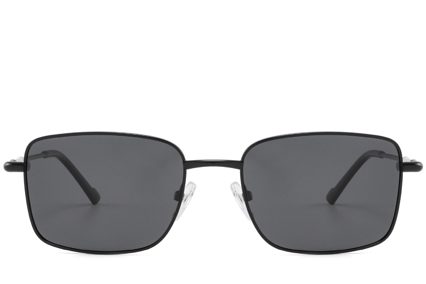 BS2012-1910_Black_Rectangular_Metal_Sunglasses_front