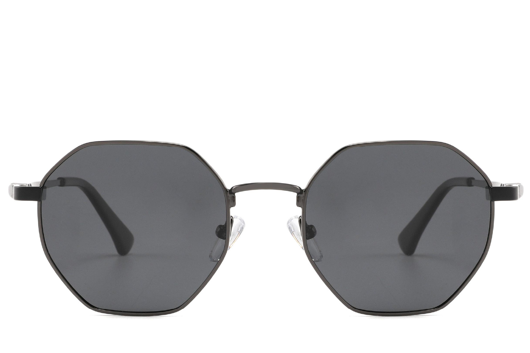 BS2012-1926_Black_Geometric_Metal_Sunglasses_front