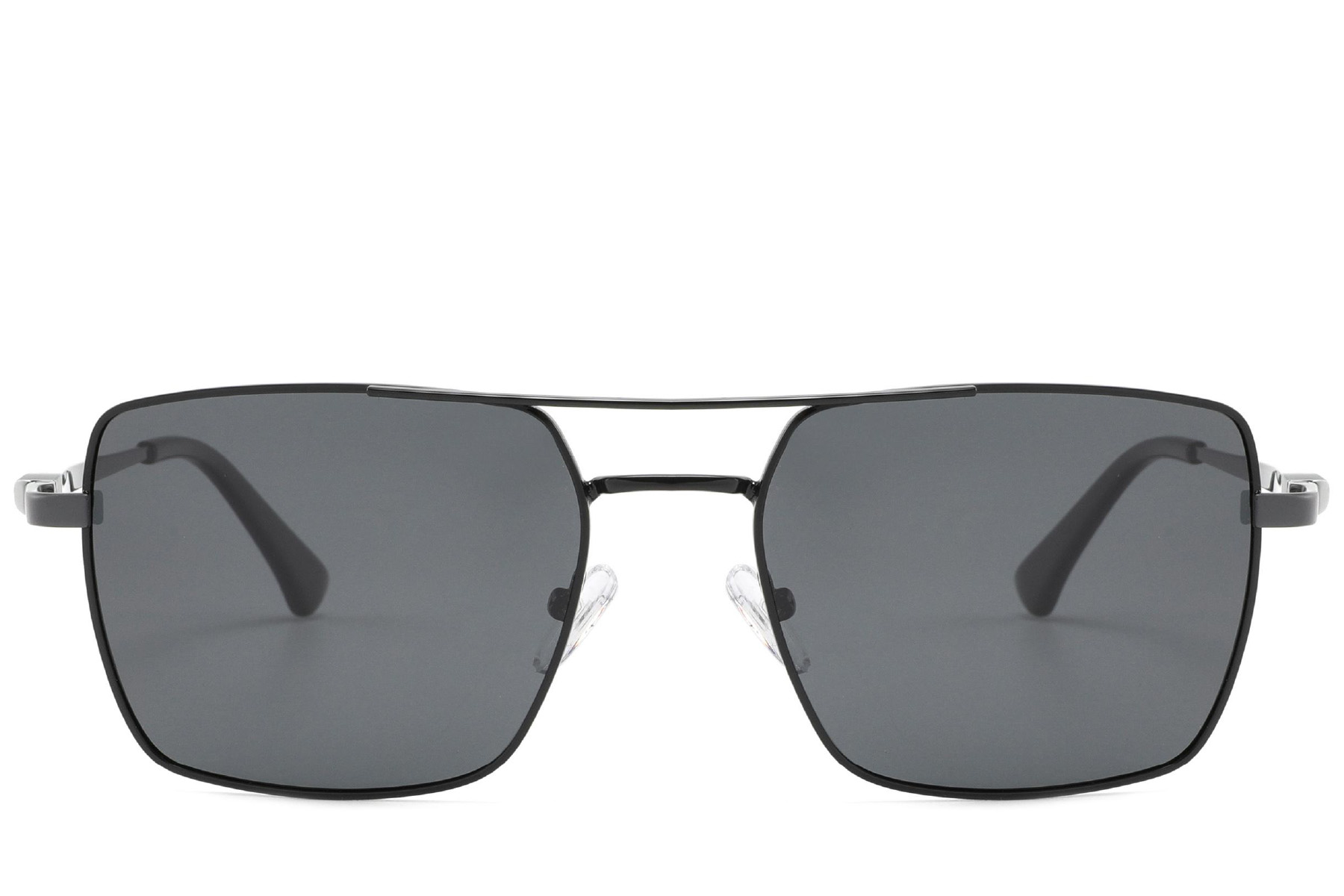 BS2012-1930_Black_Aviator_Metal_Sunglasses_front