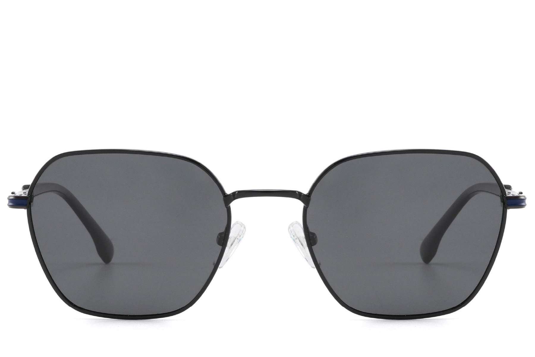 BS2012-1941_Black_Geometric_Metal_Sunglasses_front