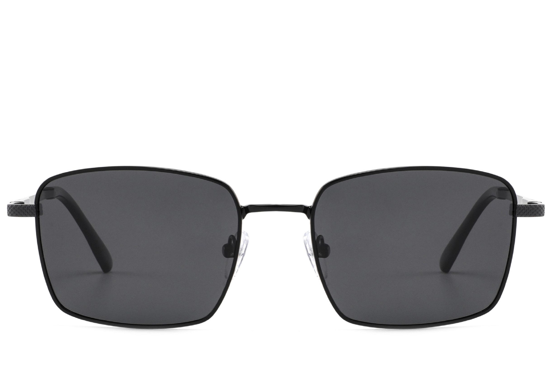 BS2012-1955_Black_Rectangular_Metal_Sunglasses_front
